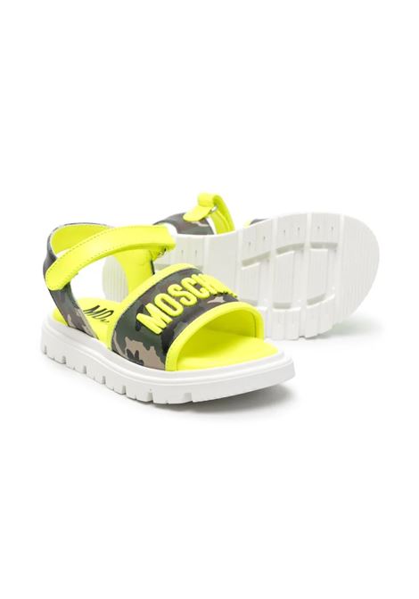Sandali camouflage con ricamo MOSCHINO KIDS | 773151